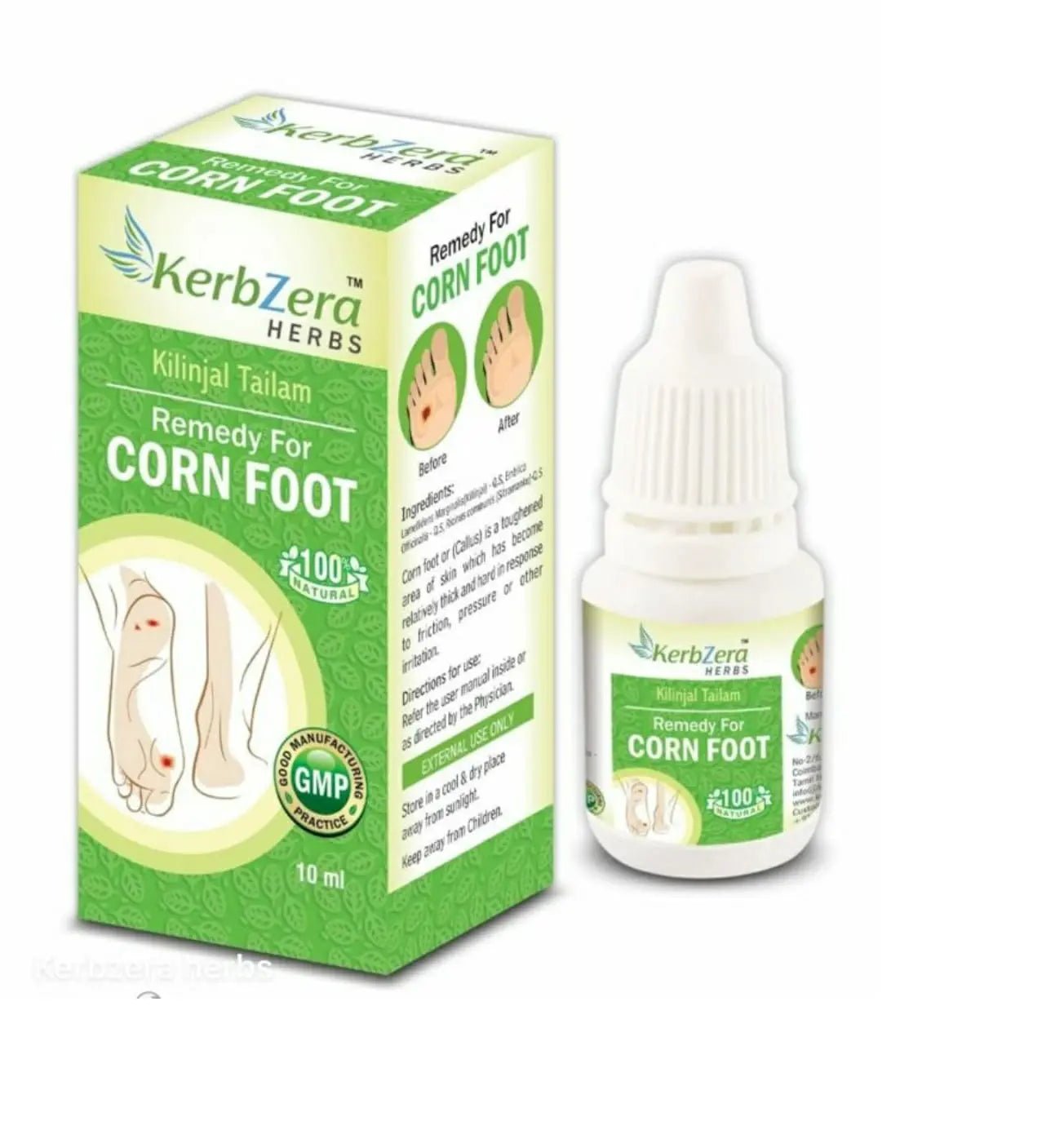 Kerbzera Corn Foot Relief Oil – 10ml | Fast - Acting Natural Remedy for Corn Removal - abulze.online